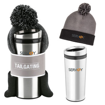 Tailgating Gift Set with Beanie and Travel Tumbler