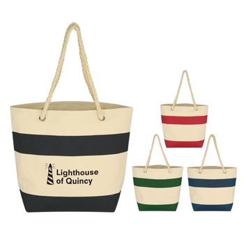 18" x 13.5" 16 oz Cotton Tote Bag With 25" Rope Handles