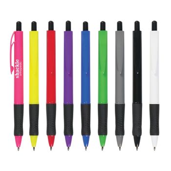 Colorful Ballpoint Pen with Rubber Grip