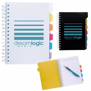 6-7/8" x 8-1/4" Spiral Notebook with Colored Tabs