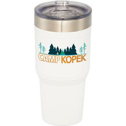 30 oz Powder-Coated Hot/Cold Vacuum Insulated Tumbler Fits Car Cup Holders