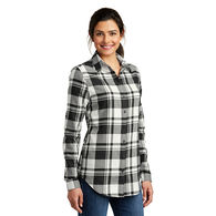 Ladies' Plaid Flannel Tunic Shirt
