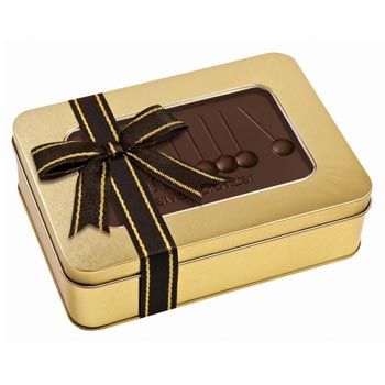Large Chocolate Box with Edible Chocolate Lid and Filled with Truffles