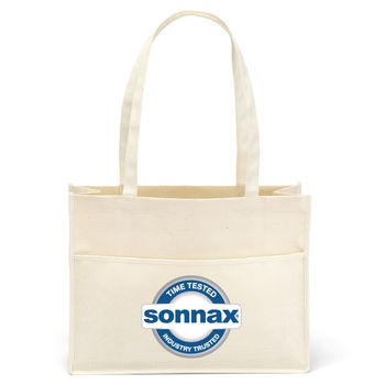 16" x 12" Natural-Look Laminated Tote with Full-Color Printing