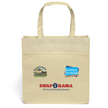 13" x 13" Natural-Look Laminated Tote with Full-Color Printing