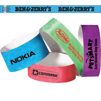 3/4" Tyvek Event Wristbands are Tamper Resistant and Waterproof (Lasts 1-3 Days)