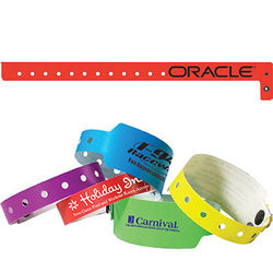 3/4" Plastic Event Wristbands are Stretch Resistant and Waterproof (Lasts 3-5 Days)