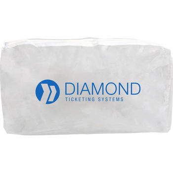 12.5" x 6.5" Clear Vinyl Zippered Pouch - Stadium Security Approved 