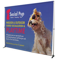 10 Wide Adjustable and Expandable 1-SIDED POLYESTER Backdrop Kit for Zoom Meetings or Event Photo Shots