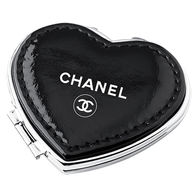 Heart Compact Mirror with Faux Leather Cover