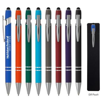 Stylus Pen with Sliding Metal Clip (Separate Tips)