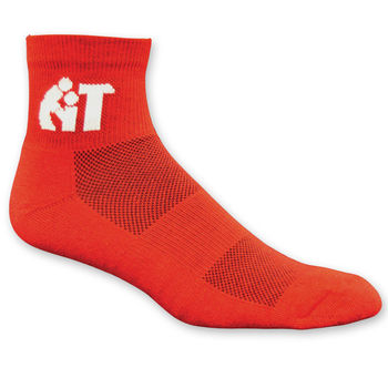 High Performance Moisture Wicking Ankle Sock with Knit-In Logo - Made in USA