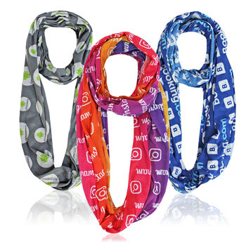 Infinity Scarf With Full-Color Printing (Longer Ship)