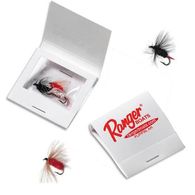 3 Fishing Flies in Matchbook