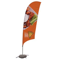 10.5' Razor Sail Sign with Full Color Printing and Cross Base (Single-Sided)
