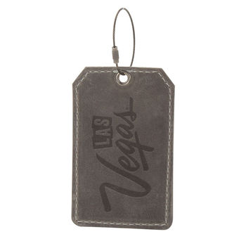 USA-Made, Artisan-Crafted Genuine Leather Luggage Tag 