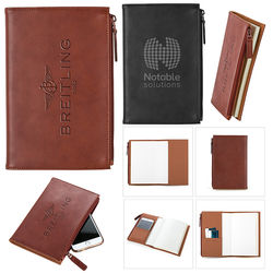 5.75" x 8.5" Refillable Journal with Zippered Phone Pocket (Fits up to iPhone 8 Plus)