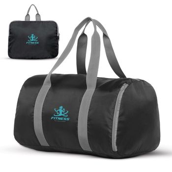 18" Packable Polyester Duffel Bag Folds Into Pouch