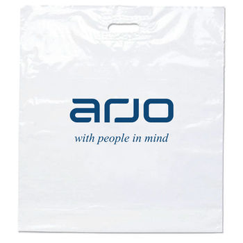 Eco Plastic Bag with Die Cut Handle - 12" x 15" - 40% Recycled Material