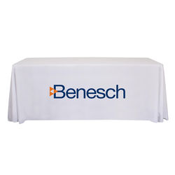 Standard 6' Flame-Retardant Table THROW with Full-Color Imprint on Front - Closed Back