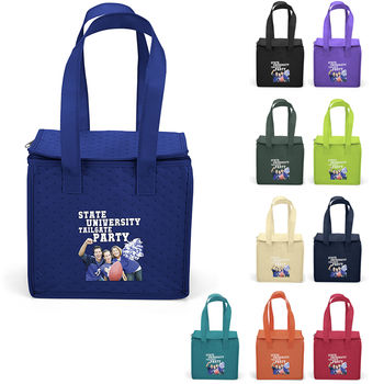9" x 6" x 8" Flat-Top Thermal Insulated Tote with Full Color Printing