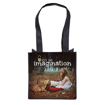 12" x 12" Non-Woven Tote with Full-Color Printing on Both Sides, 28" Handles