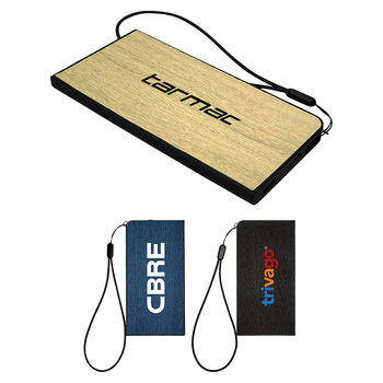 Universal Power Bank with Wood Finish - 3000 mAh - Plastic, Charges Phones