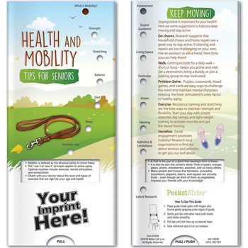 Health and Mobility Tips for Seniors Pocket Slider Info Card
