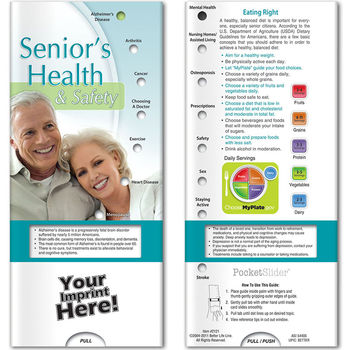 Senior's Health & Safety Pocket Slider Info Card