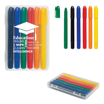 Retractable Crayons in Clear Case
