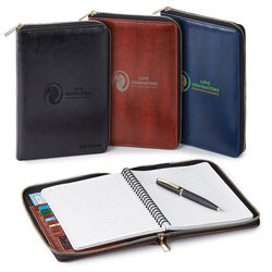6.5" x 9" Refillable Padfolio with Spiral Journal and RFID Protection