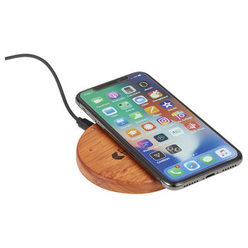 Wireless Round Wood Charging Pad