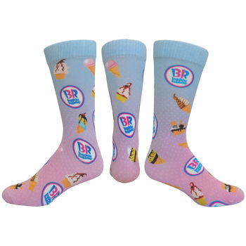 Thinner Dress Socks with All Over Full-Color Printing - Made in USA, Low Minimum