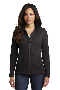 OGIO&reg; Ladies' Grit Full-Zip Fleece Jacket with Heavy-Guage Knit Rugged Texture