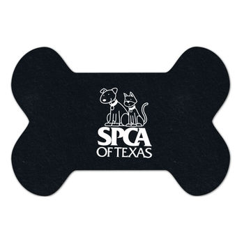 19" x 13" Dog Bone Shape Mat Made from Recycled Tires