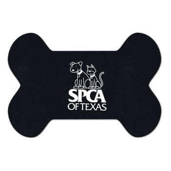 19" x 13" Dog Bone Shape Mat Made from Recycled Tires