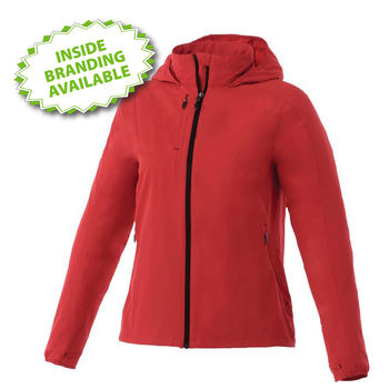 Quick Ship LADIES' Full-Zip Water-Resistant Hooded Lightweight Jacket - BETTER