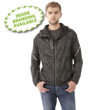Quick Ship MEN'S Full-Zip Packable, Water Resistant Jacket with Reflective Graphic Pattern - BEST