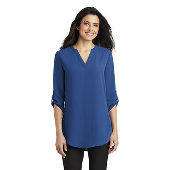 *NEW* Port Authority&reg; Ladies 3/4-Sleeve Tunic Blouse