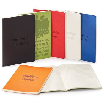 5.5" x 8" Saddle-Stitched Single Meeting Notebook with Soft Cover and 72 Lined, Perforated Sheets 