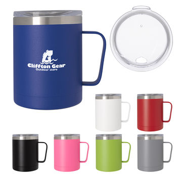 12 oz  Stainless Steel Vacuum-Insulated Mug with Powder Coated Finish