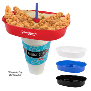 30 oz Oval Grub Tub&reg; Snack Container Fits On Most 16-40 Oz Souvenir Cups, Cans And Bottles