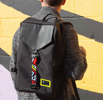 Backpack with Custom Full Color Straps Holds 15" Laptops