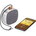 3W Waterproof Bluetooth Speaker with On-Trend Fabric Grill, Built-In Microphone and Carrying Strap