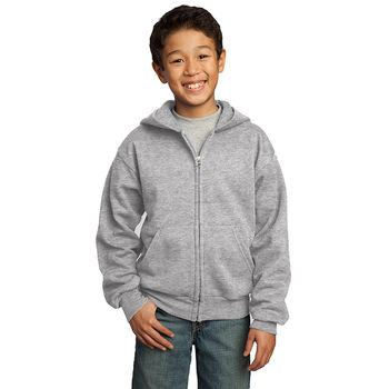 Youth Full-Zip Hooded Fleece Sweatshirt - BUDGET