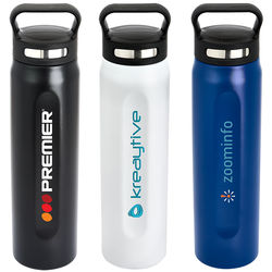 20 oz Vacuum Bottle with Powder-Coated Finish and Full -Color Imprint