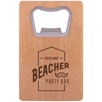 Wood Credit Card Size Bottle Opener