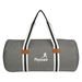 20" Polyester Barrel Duffel with Web Handles and Leatherette Accents