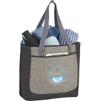 13" x 18" Two-Tone Zippered Tote - 1% of Sales Donated to Eco Nonprofits
