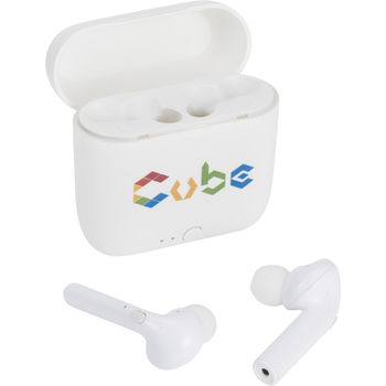 Bluetooth Earbuds With Built-In Microphone and Charger Case - GOOD